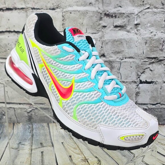 Nike Air Max Torch 4 Women’s Size 7.5 Running Shoes White Volt Crimson CW5607-10 - Picture 1 of 9